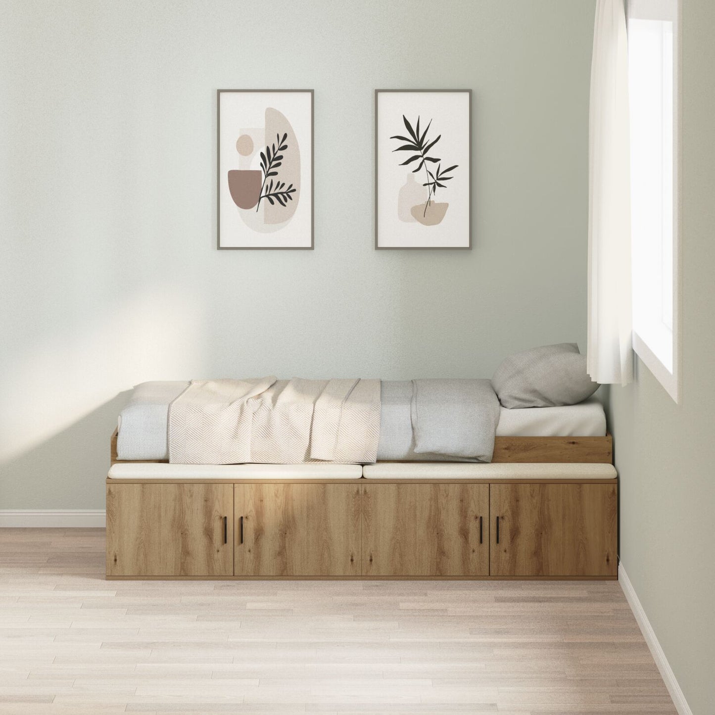 Förvaringssängram Artisana Ek 80x200 cm