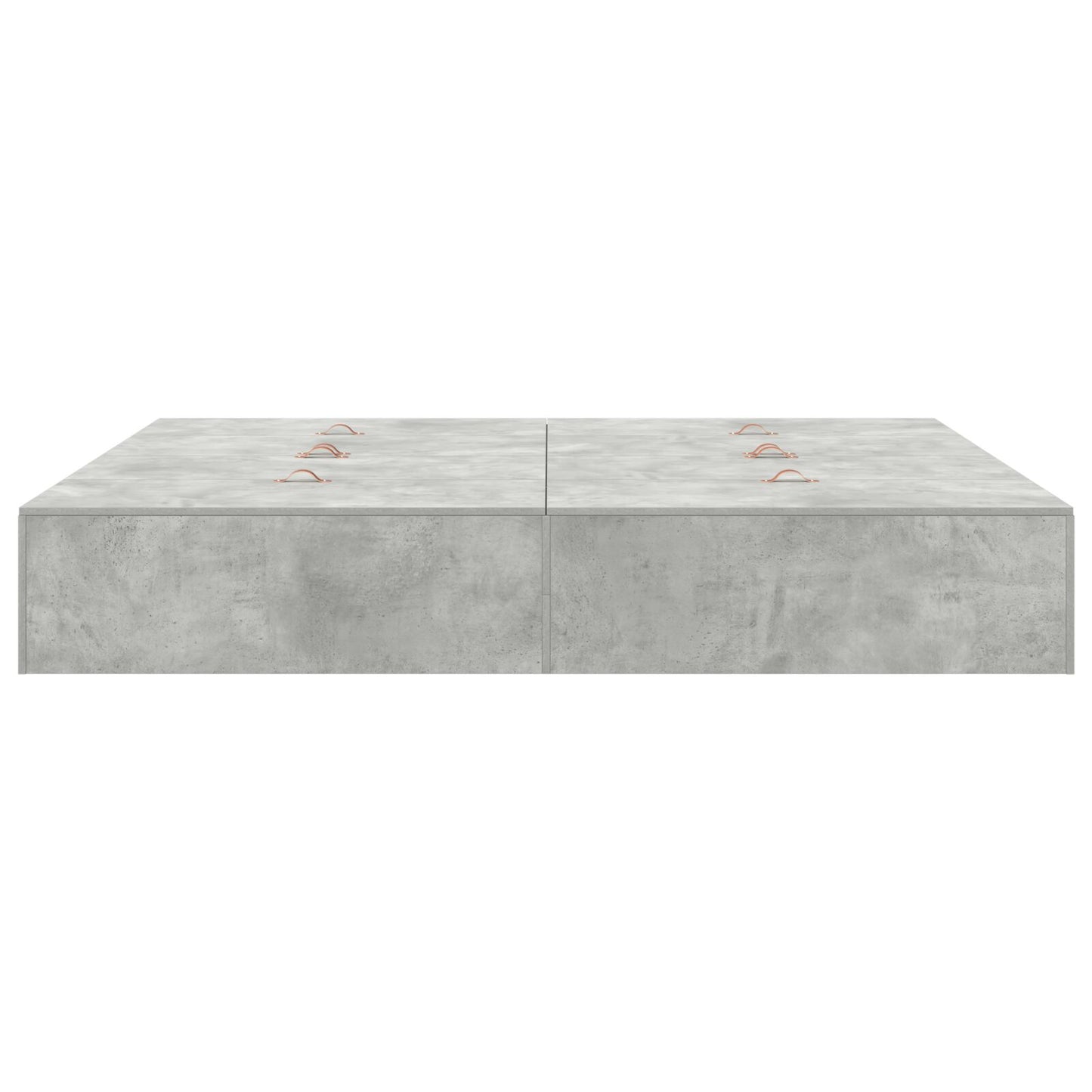 Förvaringssängram Betonggrå 200x200 cm