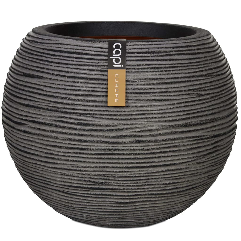 Vase Nature Rib 40x32 cm anthracite KOFZ270
