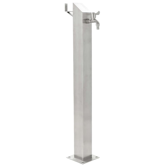 Garden hydrant 95 cm stainless steel square