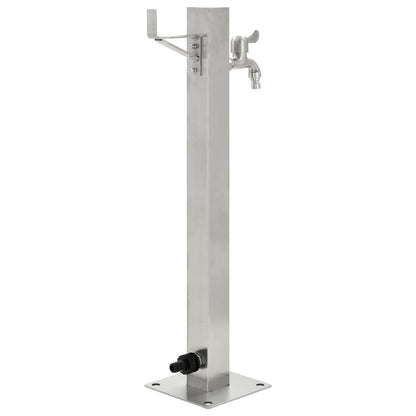 Garden hydrant 65 cm stainless steel square