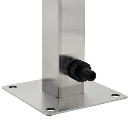 Garden hydrant 65 cm stainless steel square