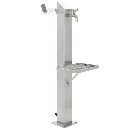 Garden hydrant 95 cm stainless steel square