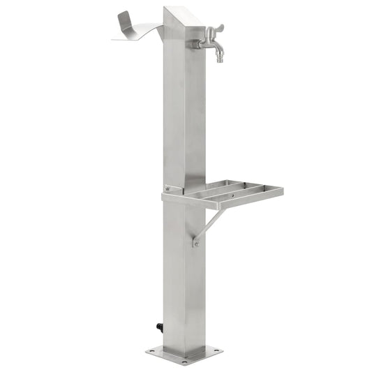 Garden hydrant 95 cm stainless steel square