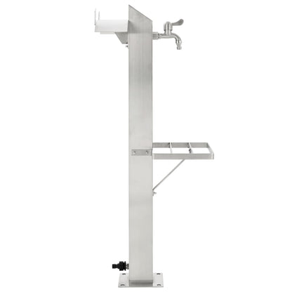 Garden hydrant 95 cm stainless steel square