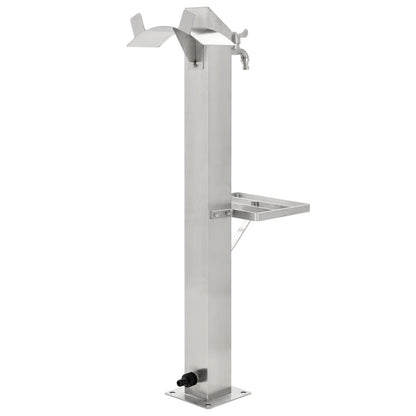 Garden hydrant 95 cm stainless steel square