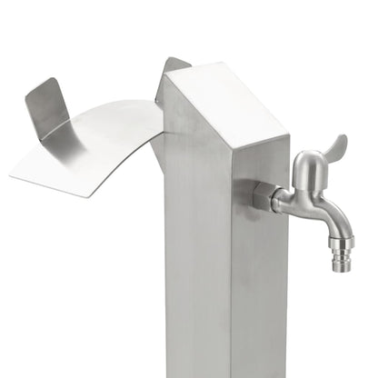 Garden hydrant 95 cm stainless steel square