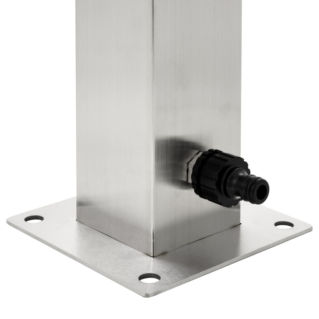 Garden hydrant 95 cm stainless steel square
