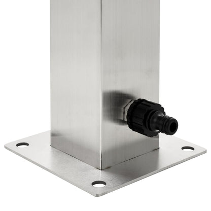 Garden hydrant 95 cm stainless steel square