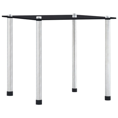Set of 3 black tempered glass tables