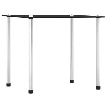 Set of 3 black tempered glass tables