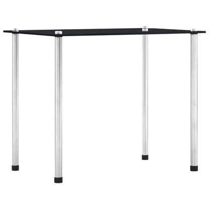 Set of 3 black tempered glass tables