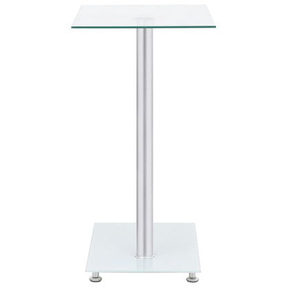 U-format sidobord genomskinligt 45x30x58 cm härdat glas