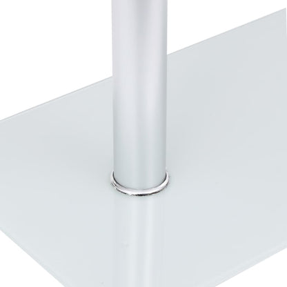 U-format sidobord genomskinligt 45x30x58 cm härdat glas