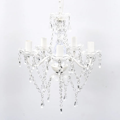 Chandelier 5 bulbs transparent
