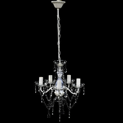 Chandelier 5 bulbs transparent