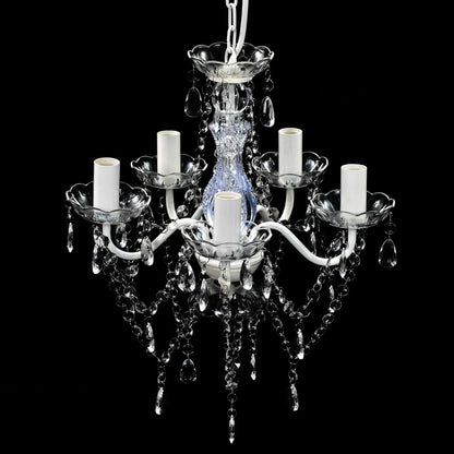 Chandelier 5 bulbs transparent