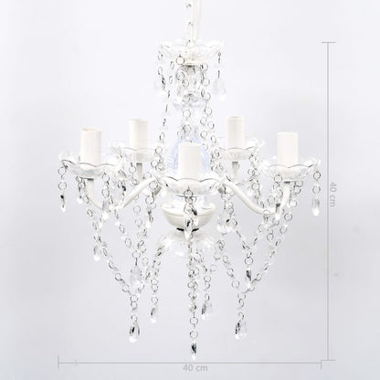 Chandelier 5 bulbs transparent
