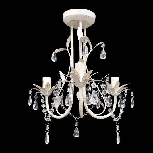 Chandelier crystal and white