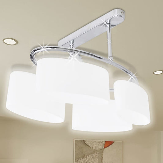 Ceiling lamp chrome with four light sources