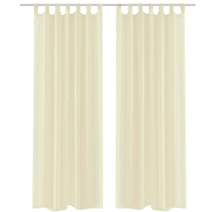 Genomskinlig gardin 140 x 225 cm 2-pack Creme