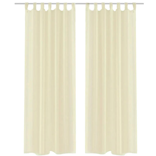 Genomskinlig gardin 140 x 225 cm 2-pack Creme
