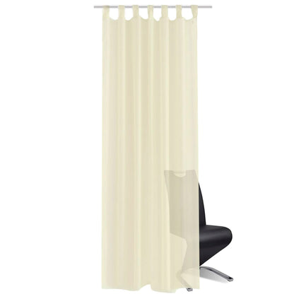 Genomskinlig gardin 140 x 225 cm 2-pack Creme