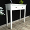 Side table with two drawers, white