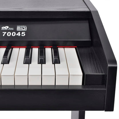Digitalpiano med pedaler och 88 tangenter Melaminbräda svart