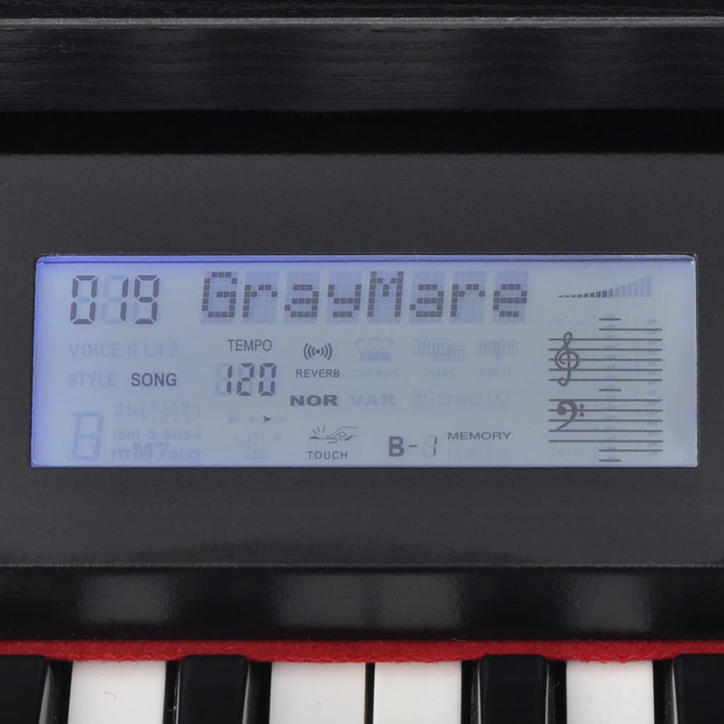 Digitalpiano med pedaler och 88 tangenter Melaminbräda svart