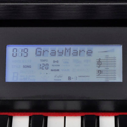 Digitalpiano med pedaler och 88 tangenter Melaminbräda svart