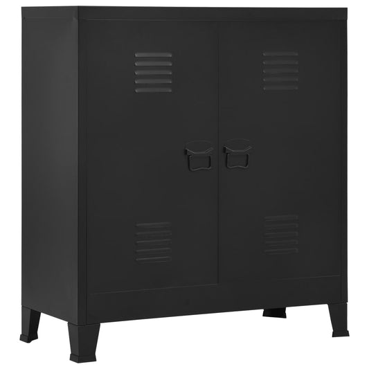 Industrial storage cabinet black 90x40x100 cm steel
