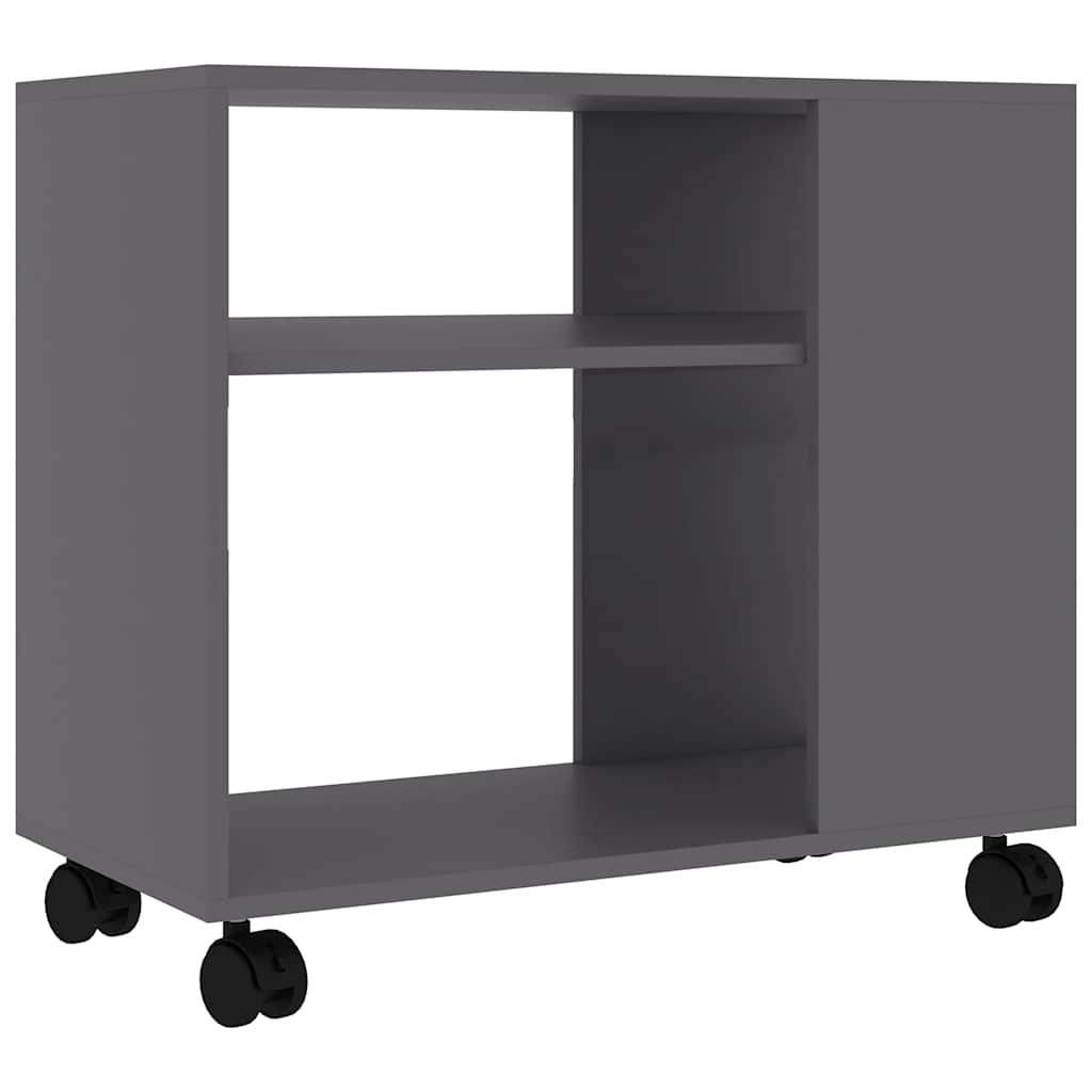 Sidobord grå 70x35x55 cm konstruerat trä