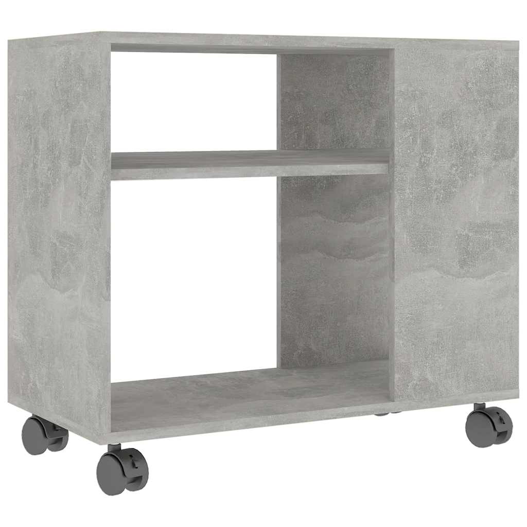 Sidobord betonggrå 70x35x55 cm konstruerat trä