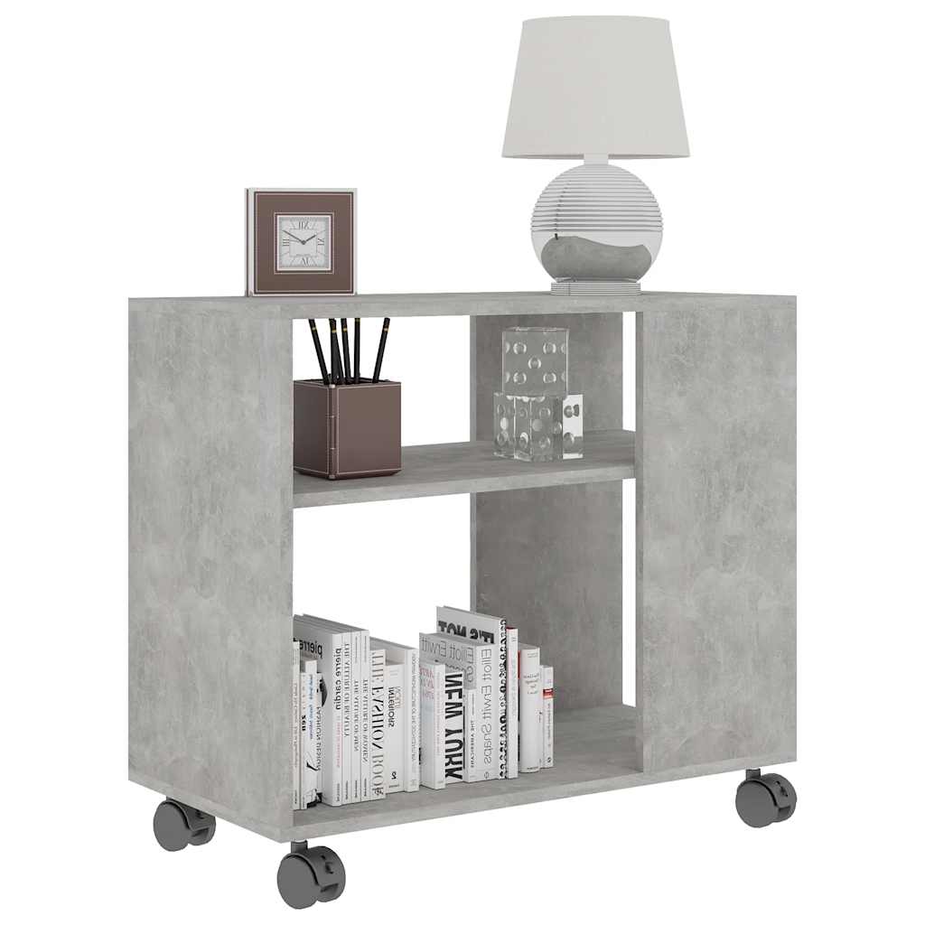 Sidobord betonggrå 70x35x55 cm konstruerat trä