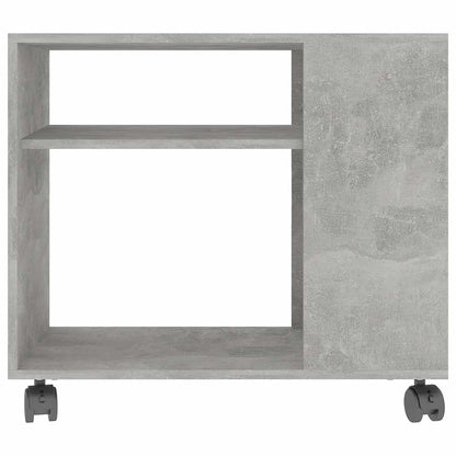 Sidobord betonggrå 70x35x55 cm konstruerat trä