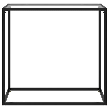 Console table transparent 80x35x75 cm tempered glass