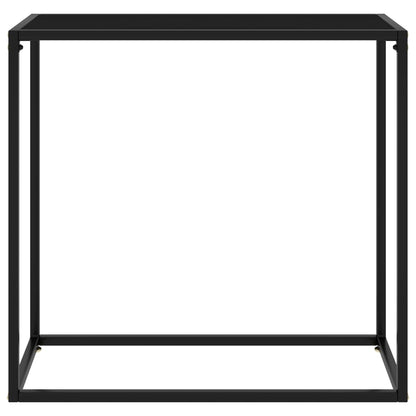 Konsolbord svart 80x35x75 cm härdat glas