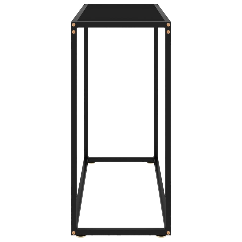 Konsolbord svart 80x35x75 cm härdat glas