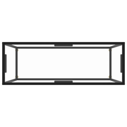 Konsolbord transparent 100x35x75 cm härdat glas