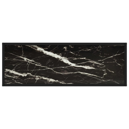 Konsolbord svart 100x35x75 cm härdat glas