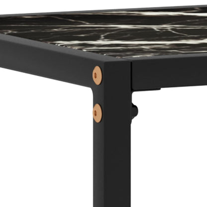 Konsolbord svart 100x35x75 cm härdat glas
