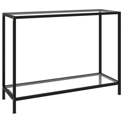 Console table transparent 100x35x75 cm tempered glass