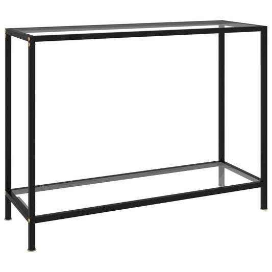 Console table transparent 100x35x75 cm tempered glass