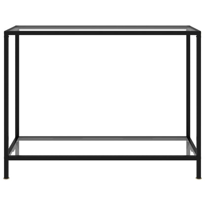 Console table transparent 100x35x75 cm tempered glass