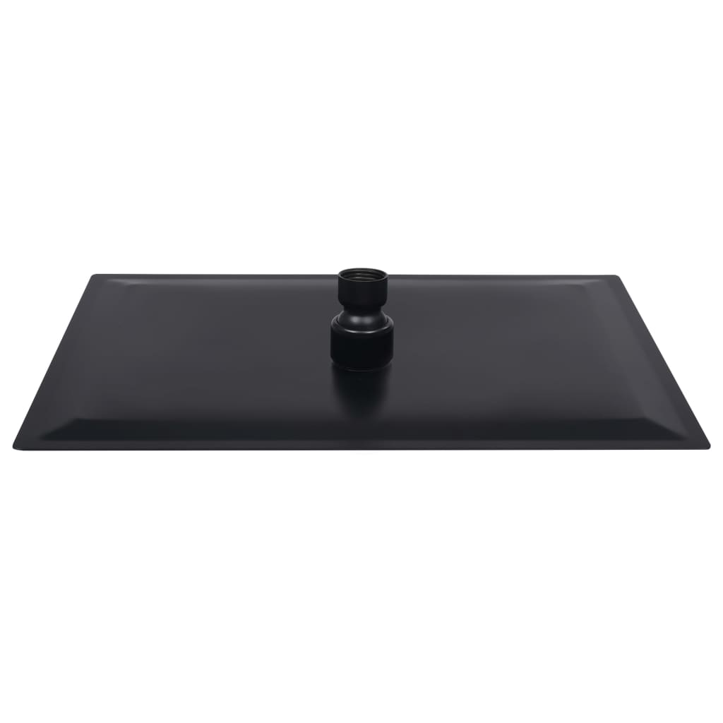 Regnduschhuvud rostfritt stål 30x20 cm rektangulärt svart