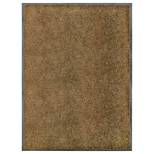 Dörrmatta tvättbar brun 90x120 cm