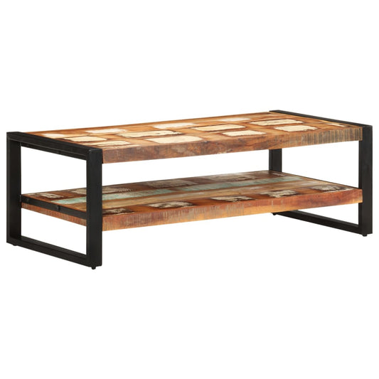 Soffbord 120x60x40 cm massivt återvunnet trä
