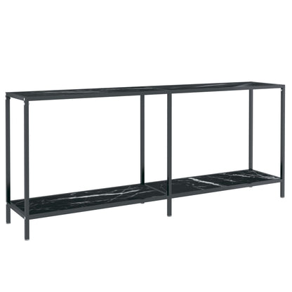 Konsolbord svart 180x35x75,5 cm härdat glas