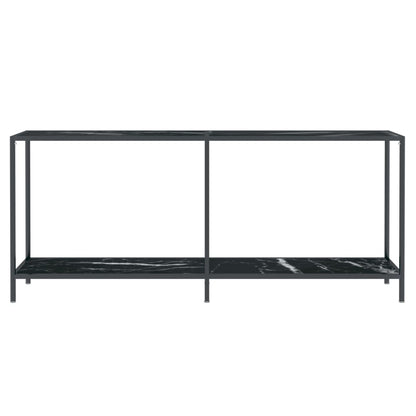 Konsolbord svart 180x35x75,5 cm härdat glas